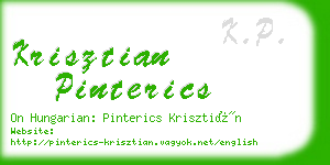 krisztian pinterics business card